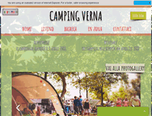 Tablet Screenshot of campingverna.it